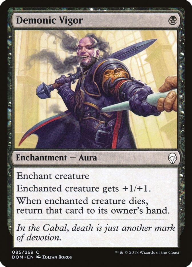 Demonic Vigor [Dominaria] MTG Single Magic: The Gathering | Red Claw Gaming