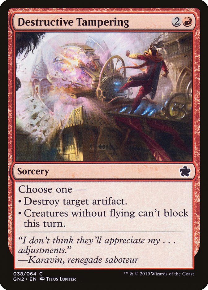 Destructive Tampering [Game Night 2019] MTG Single Magic: The Gathering | Red Claw Gaming