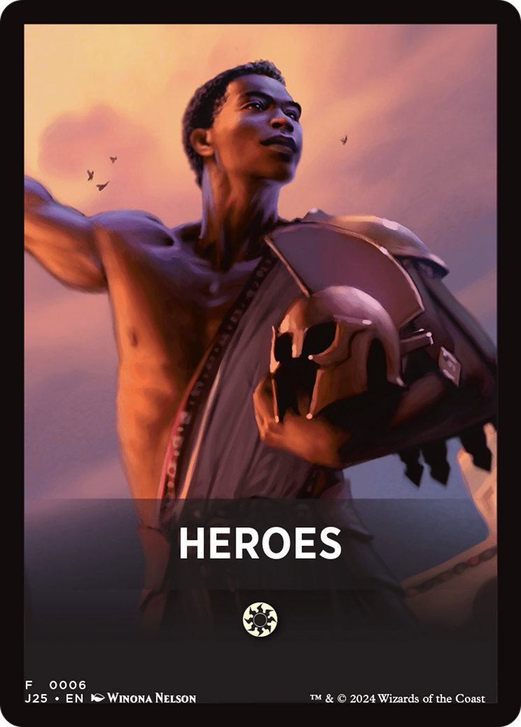 Heroes Theme Card [Foundations Jumpstart Front Cards] MTG Single Magic: The Gathering | Red Claw Gaming
