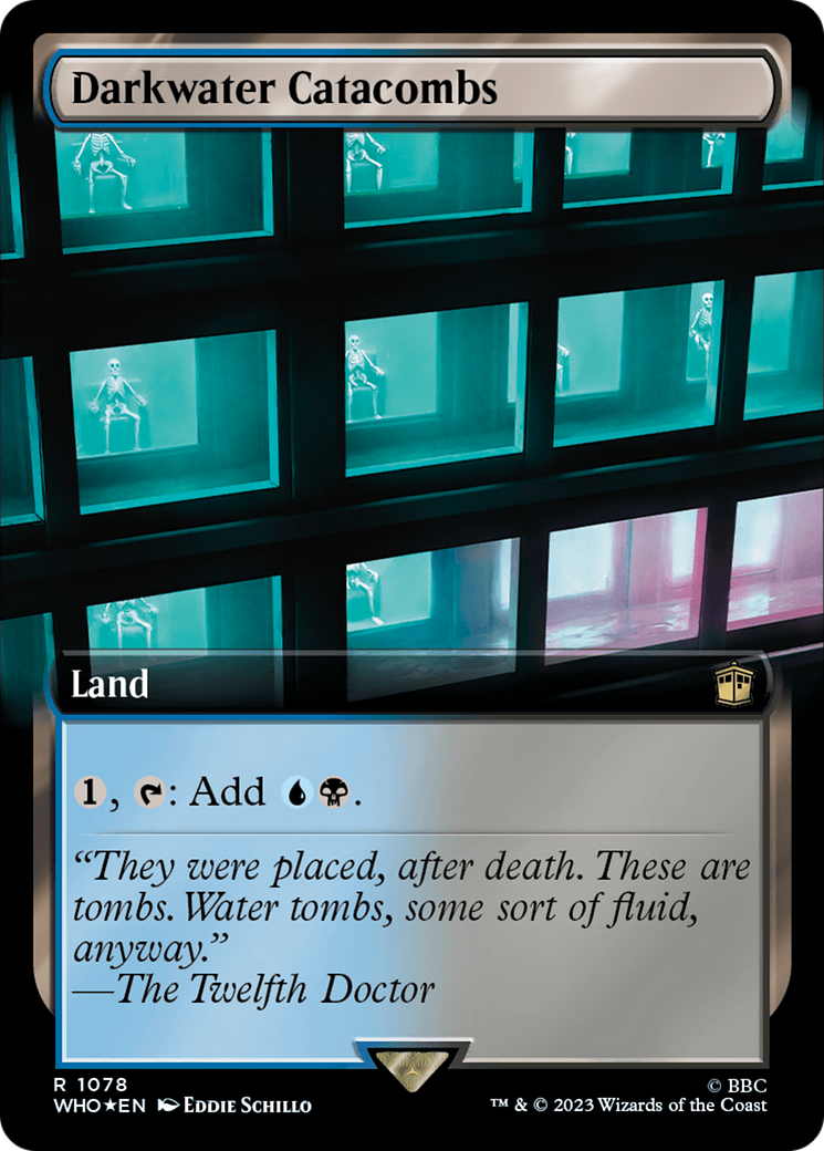 Darkwater Catacombs (Extended Art (Surge Foil) [Doctor Who] MTG Single Magic: The Gathering    | Red Claw Gaming