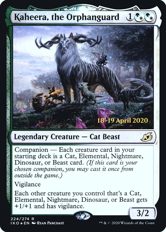 Kaheera, the Orphanguard [Ikoria: Lair of Behemoths Prerelease Promos] MTG Single Magic: The Gathering | Red Claw Gaming