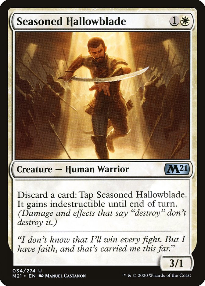 Seasoned Hallowblade [Core Set 2021] MTG Single Magic: The Gathering | Red Claw Gaming