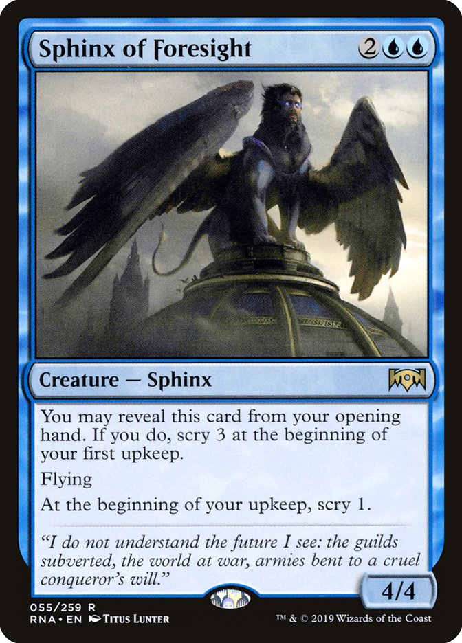 Sphinx of Foresight [Ravnica Allegiance] MTG Single Magic: The Gathering | Red Claw Gaming