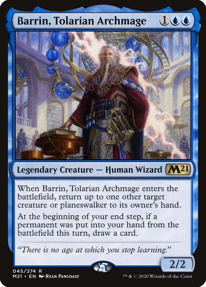 Barrin, Tolarian Archmage (Promo Pack) [Core Set 2021 Promos] MTG Single Magic: The Gathering | Red Claw Gaming