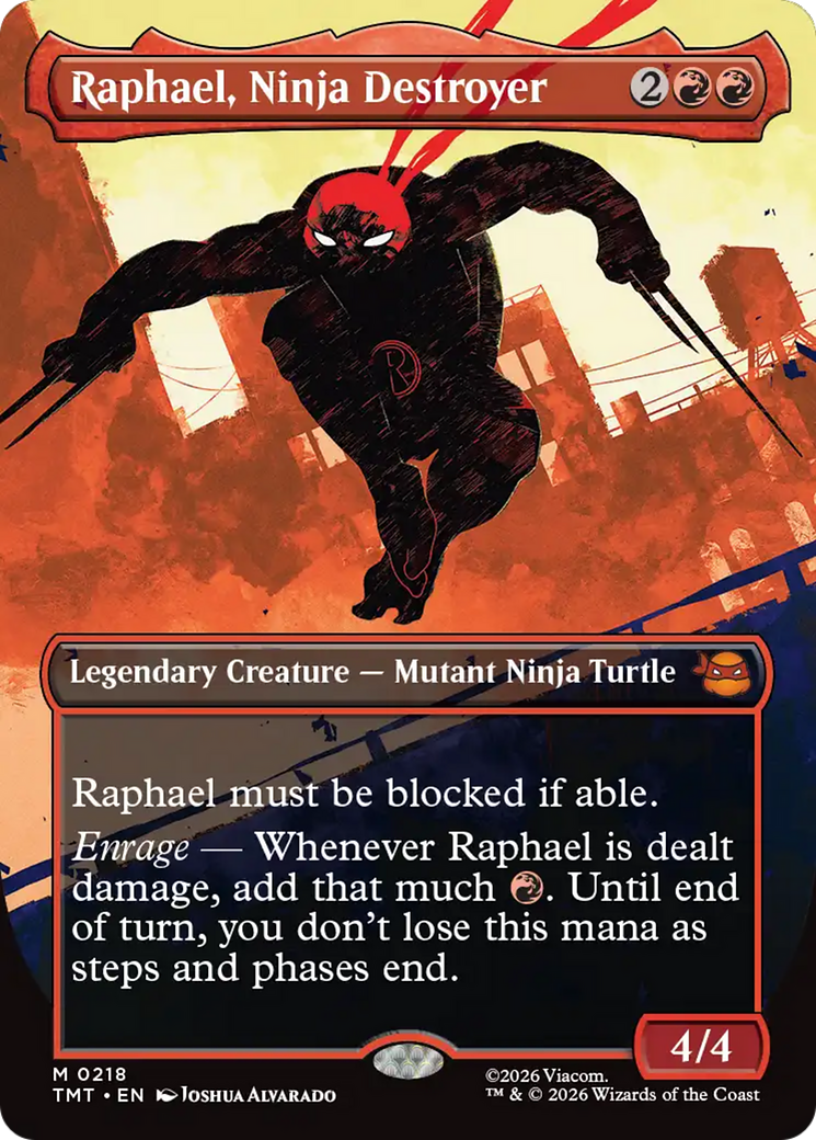 Raphael, Ninja Destroyer (Borderless) [Teenage Mutant Ninja Turtles] MTG Single Magic: The Gathering | Red Claw Gaming