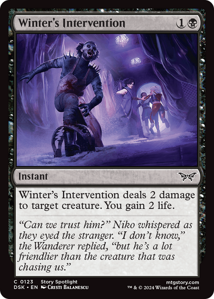 Winter's Intervention [Duskmourn: House of Horror] MTG Single Magic: The Gathering | Red Claw Gaming