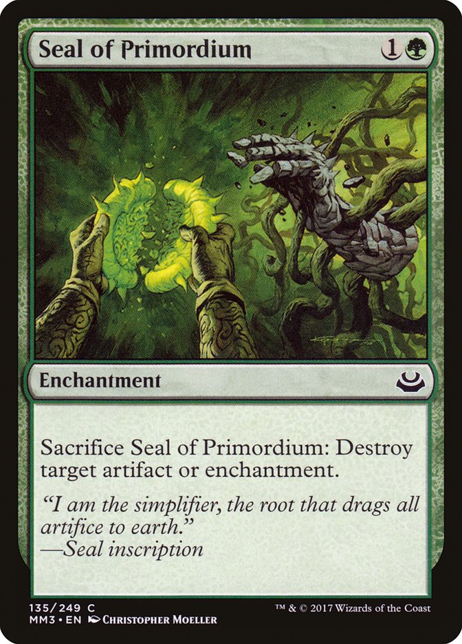 Seal of Primordium [Modern Masters 2017] MTG Single Magic: The Gathering | Red Claw Gaming
