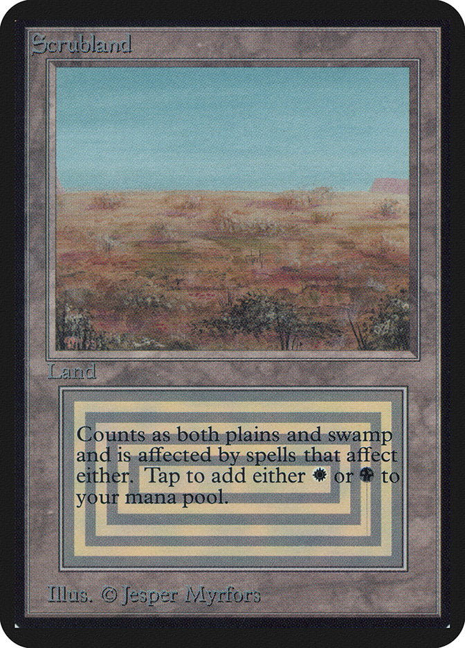 Scrubland [Alpha Edition] MTG Single Magic: The Gathering | Red Claw Gaming