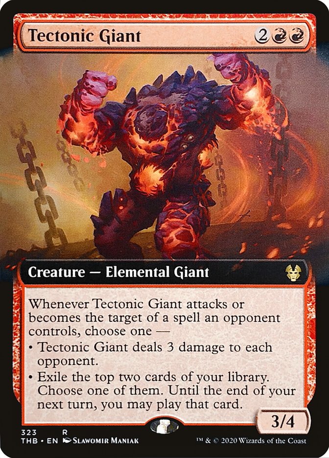 Tectonic Giant (Extended Art) [Theros Beyond Death] MTG Single Magic: The Gathering | Red Claw Gaming