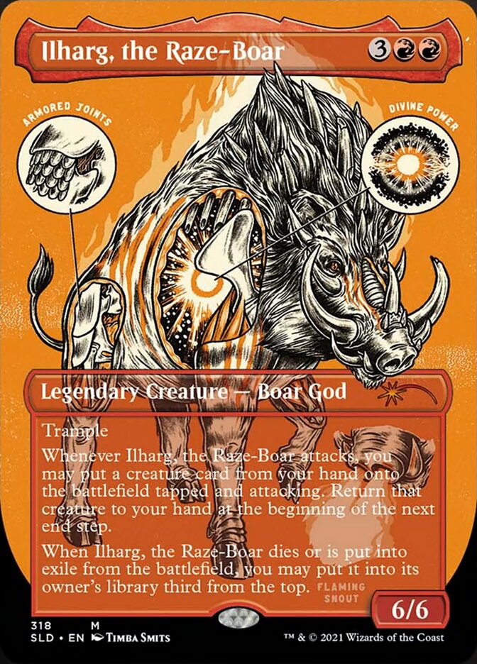 Ilharg, the Raze-Boar (Borderless) [Secret Lair Drop Series] MTG Single Magic: The Gathering    | Red Claw Gaming