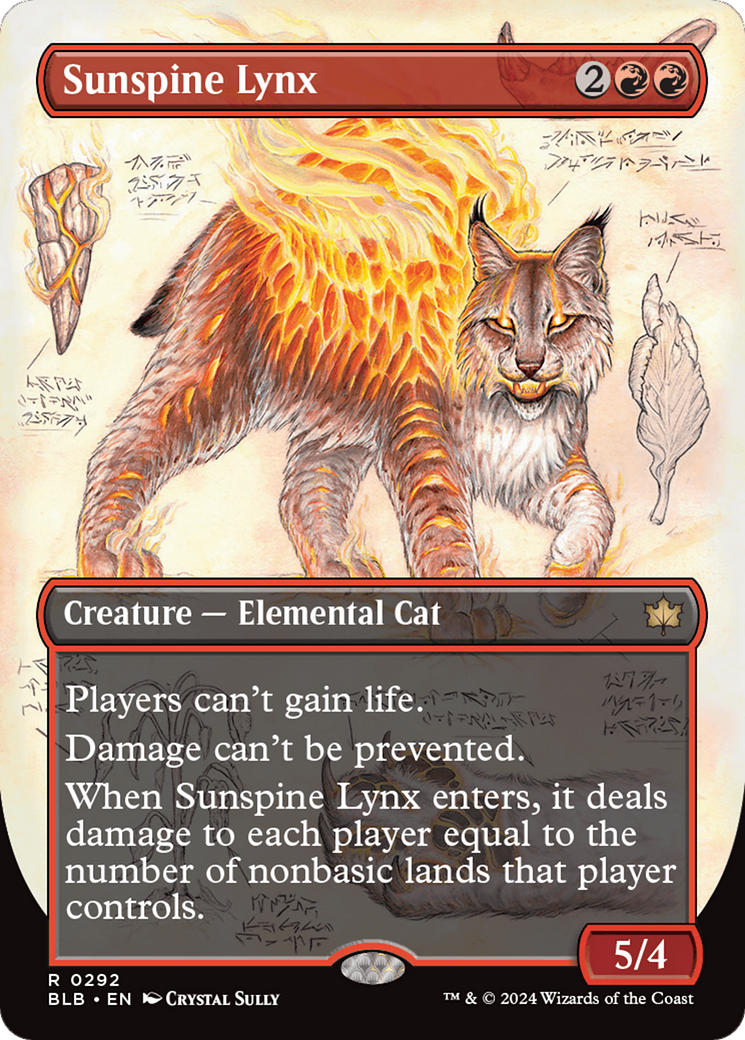 Sunspine Lynx (Borderless) [Bloomburrow] MTG Single Magic: The Gathering | Red Claw Gaming