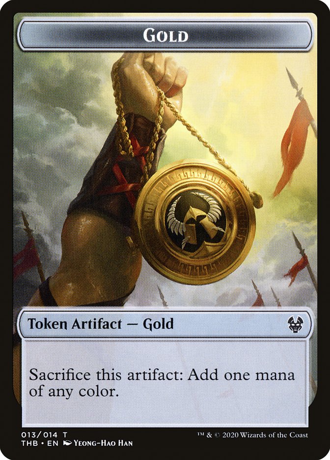 Human Soldier // Gold Double-Sided Token [Theros Beyond Death Tokens] MTG Single Magic: The Gathering | Red Claw Gaming