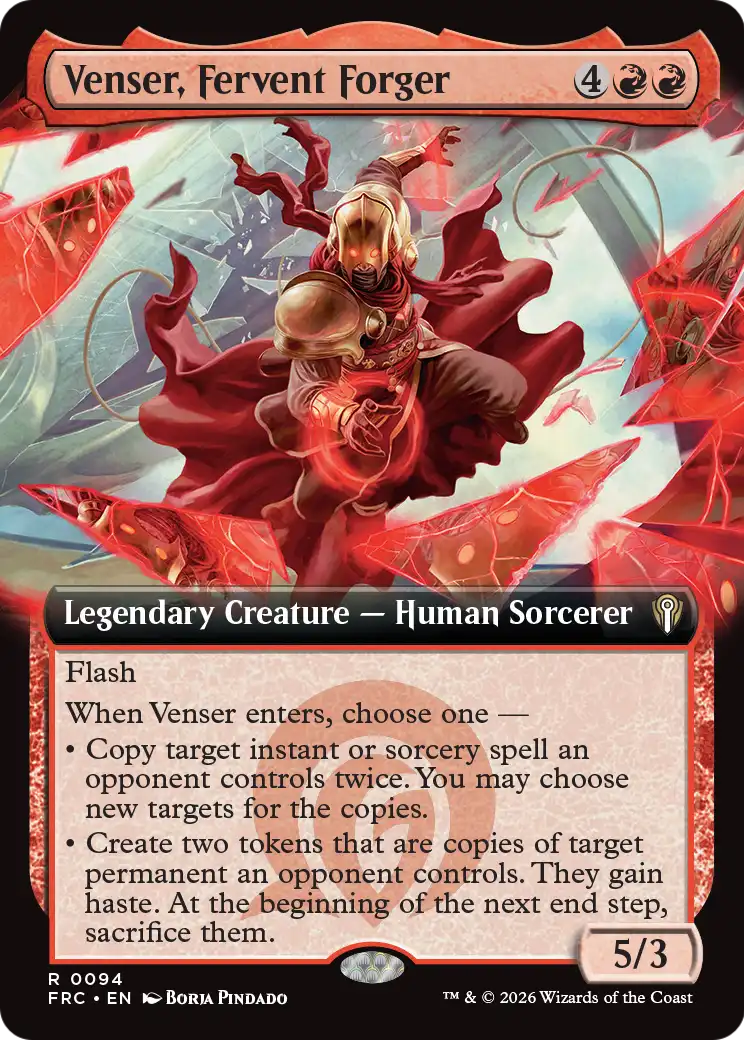 Venser, Fervent Forger (Extended Art) [Reality Fracture Commander] | Red Claw Gaming