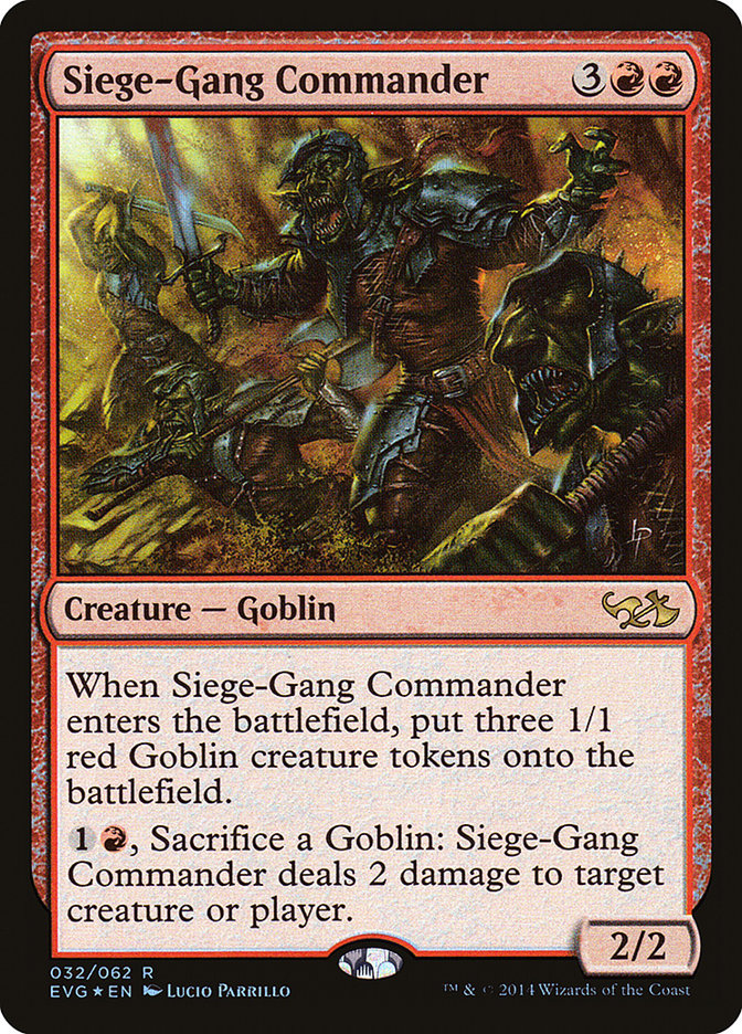 Siege-Gang Commander (Elves vs. Goblins) [Duel Decks Anthology] MTG Single Magic: The Gathering | Red Claw Gaming