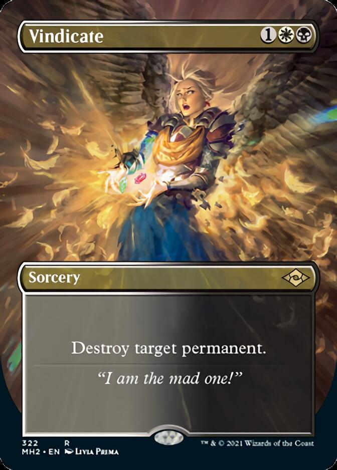 Vindicate (Borderless Alternate Art) [Modern Horizons 2] MTG Single Magic: The Gathering | Red Claw Gaming