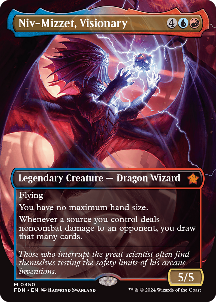 Niv-Mizzet, Visionary (Borderless) [Foundations] MTG Single Magic: The Gathering | Red Claw Gaming