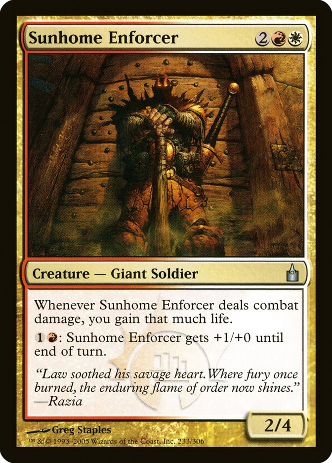 Sunhome Enforcer [Ravnica: City of Guilds] MTG Single Magic: The Gathering | Red Claw Gaming