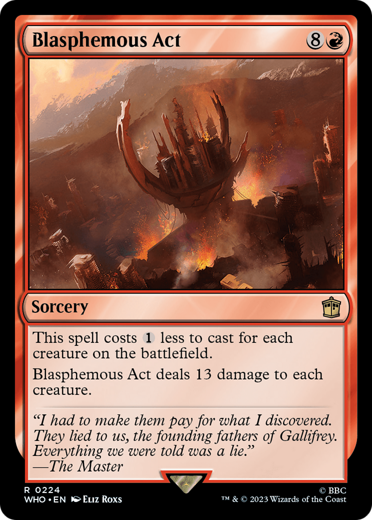 Blasphemous Act [Doctor Who] MTG Single Magic: The Gathering | Red Claw Gaming