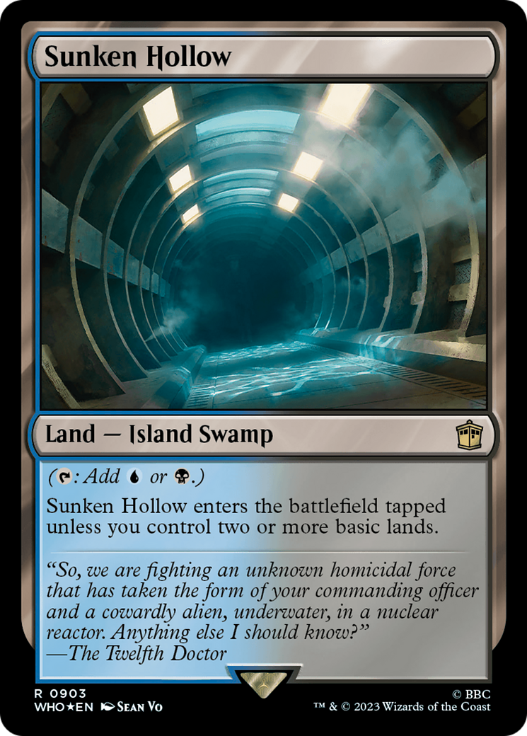 Sunken Hollow (Surge Foil) [Doctor Who] MTG Single Magic: The Gathering | Red Claw Gaming