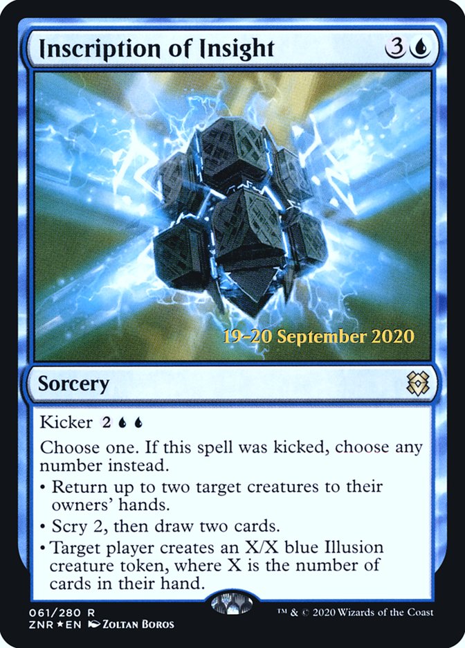 Inscription of Insight [Zendikar Rising Prerelease Promos] MTG Single Magic: The Gathering | Red Claw Gaming