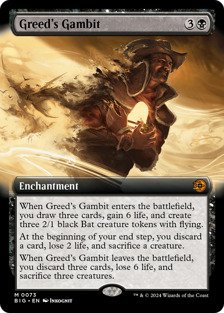 Greed's Gambit (Extended Art) [Outlaws of Thunder Junction: The Big Score] MTG Single Magic: The Gathering | Red Claw Gaming