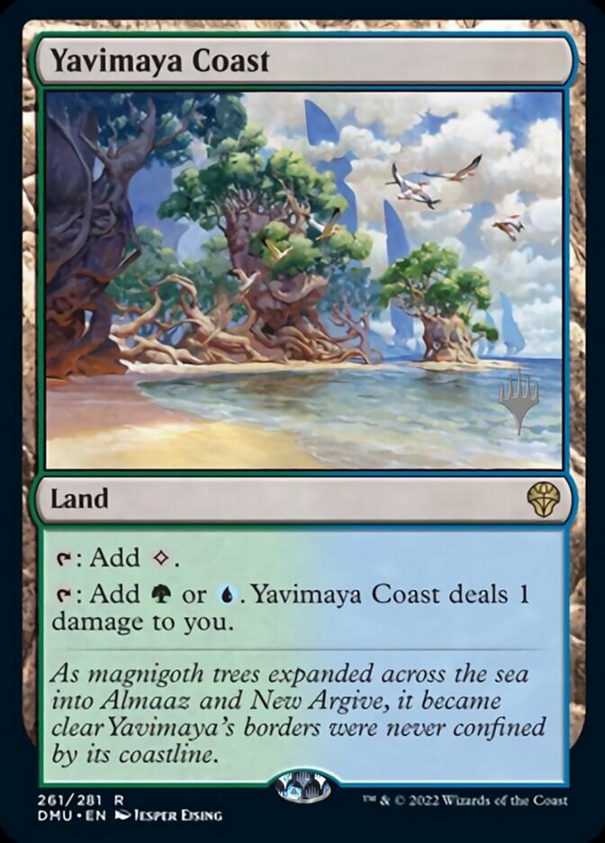 Yavimaya Coast (Promo Pack) [Dominaria United Promos] MTG Single Magic: The Gathering    | Red Claw Gaming