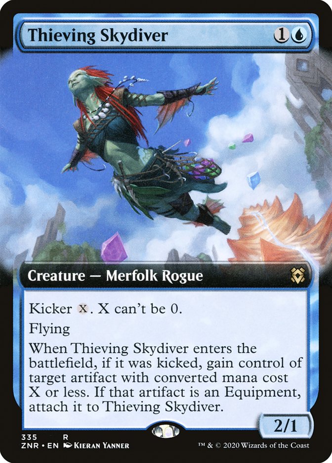 Thieving Skydiver (Extended Art) [Zendikar Rising] MTG Single Magic: The Gathering | Red Claw Gaming