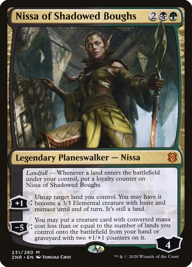 Nissa of Shadowed Boughs [Zendikar Rising] MTG Single Magic: The Gathering | Red Claw Gaming