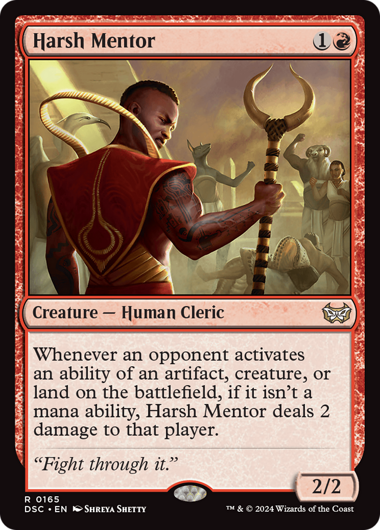 Harsh Mentor [Duskmourn: House of Horror Commander] MTG Single Magic: The Gathering | Red Claw Gaming