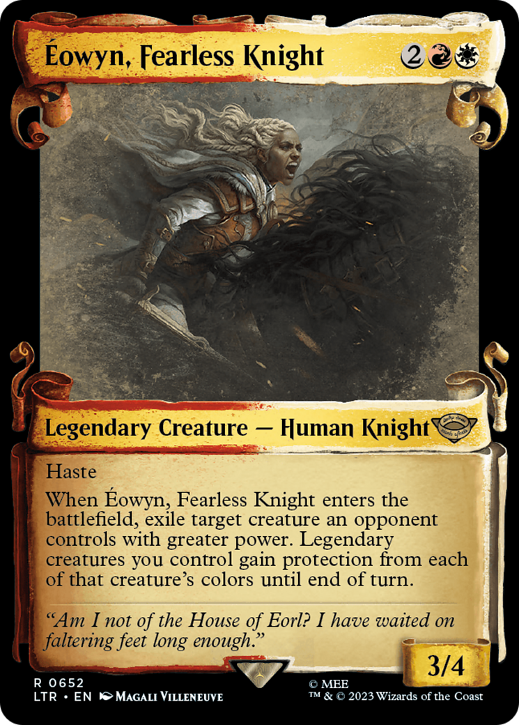 Eowyn, Fearless Knight [The Lord of the Rings: Tales of Middle-Earth Showcase Scrolls] MTG Single Magic: The Gathering | Red Claw Gaming