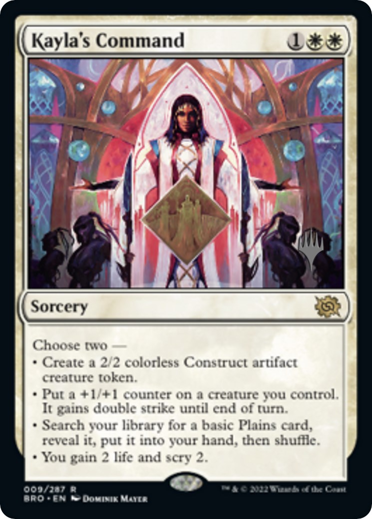 Kayla's Command (Promo Pack) [The Brothers' War Promos] MTG Single Magic: The Gathering | Red Claw Gaming