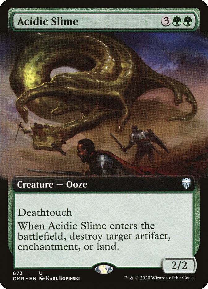 Acidic Slime (Extended Art) [Commander Legends] MTG Single Magic: The Gathering | Red Claw Gaming