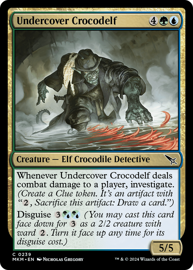 Undercover Crocodelf (White) [Murders at Karlov Manor] MTG Single Magic: The Gathering    | Red Claw Gaming