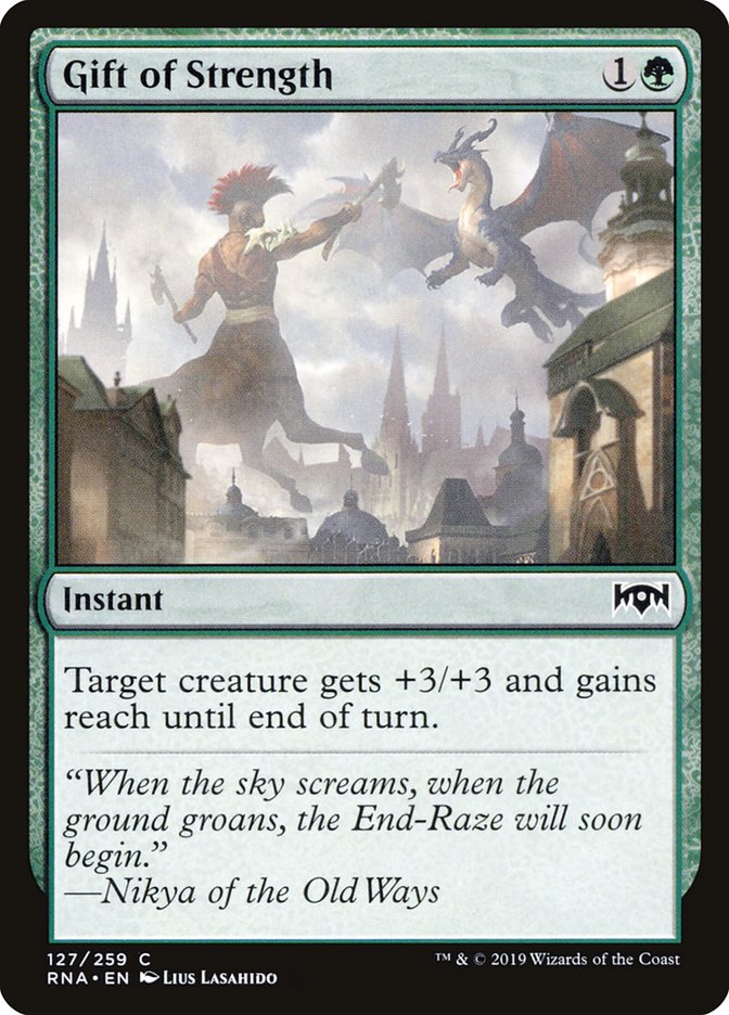 Gift of Strength [Ravnica Allegiance] MTG Single Magic: The Gathering | Red Claw Gaming