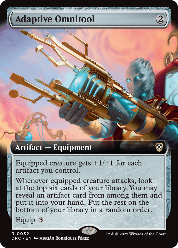 Adaptive Omnitool (Extended Art) [Aetherdrift Commander] MTG Single Magic: The Gathering | Red Claw Gaming