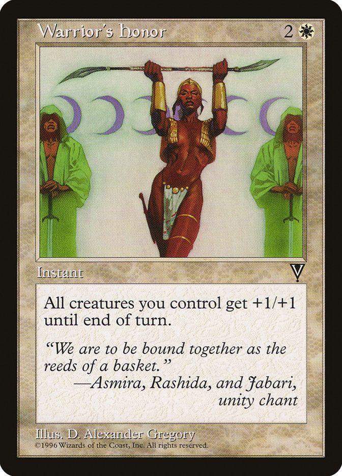 Warrior's Honor [Visions] MTG Single Magic: The Gathering | Red Claw Gaming