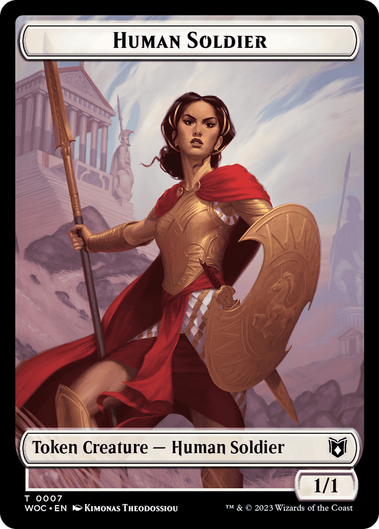 Pirate // Human Soldier Double-Sided Token [Wilds of Eldraine Commander Tokens] MTG Single Magic: The Gathering | Red Claw Gaming