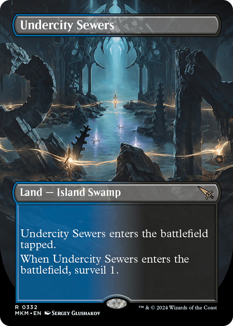 Undercity Sewers (Borderless) [Murders at Karlov Manor] MTG Single Magic: The Gathering    | Red Claw Gaming