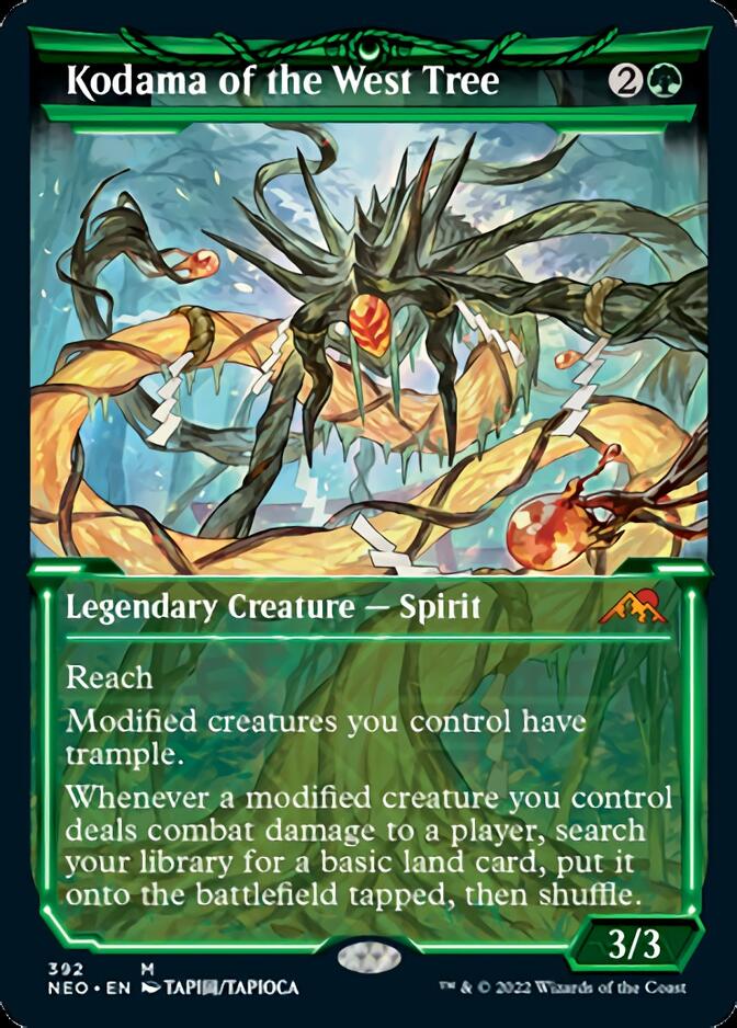 Kodama of the West Tree (Showcase Soft Glow) [Kamigawa: Neon Dynasty] MTG Single Magic: The Gathering    | Red Claw Gaming