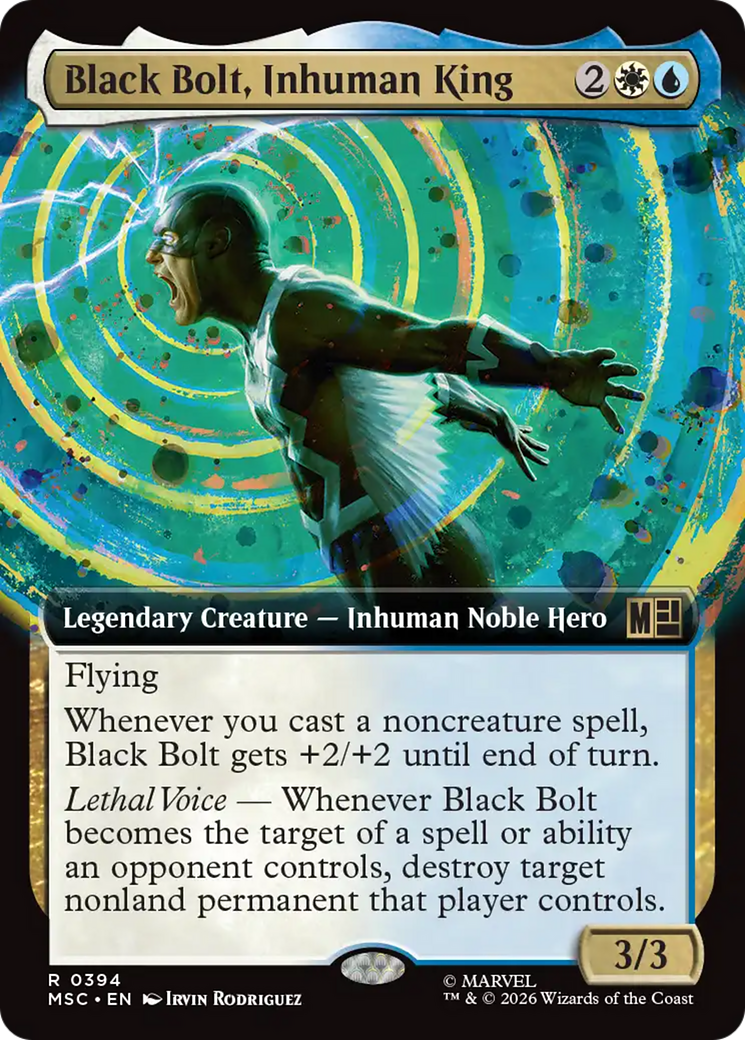 Black Bolt, Inhuman King (Extended Art) [Marvel Super Heroes Commander] | Red Claw Gaming