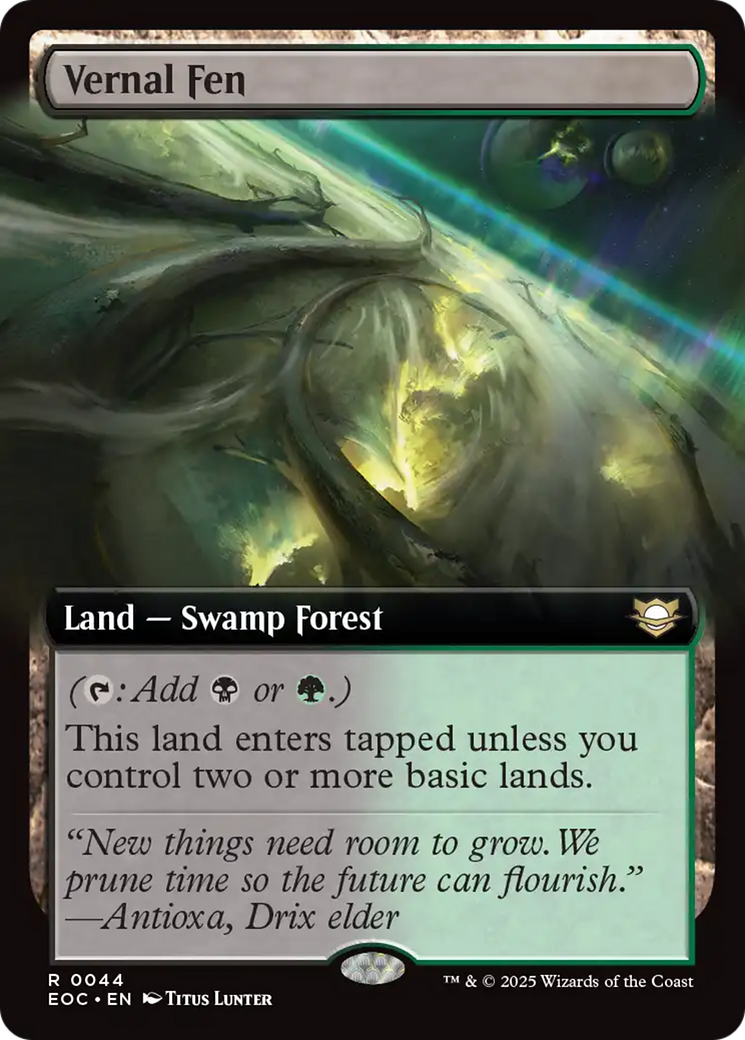 Vernal Fen (Extended Art) [Edge of Eternities Commander] MTG Single Magic: The Gathering | Red Claw Gaming