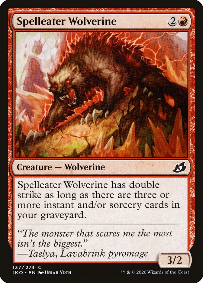 Spelleater Wolverine [Ikoria: Lair of Behemoths] MTG Single Magic: The Gathering | Red Claw Gaming