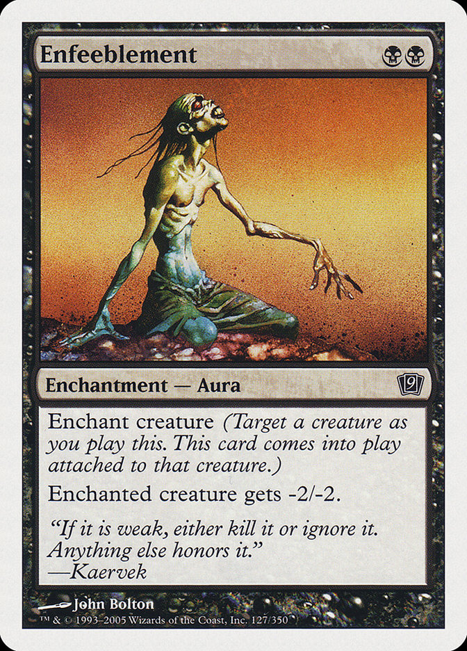 Enfeeblement [Ninth Edition] MTG Single Magic: The Gathering | Red Claw Gaming