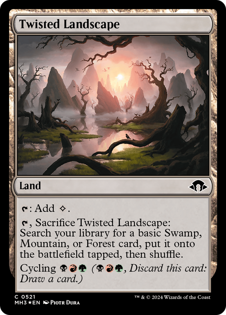 Twisted Landscape (Ripple Foil) [Modern Horizons 3] MTG Single Magic: The Gathering    | Red Claw Gaming
