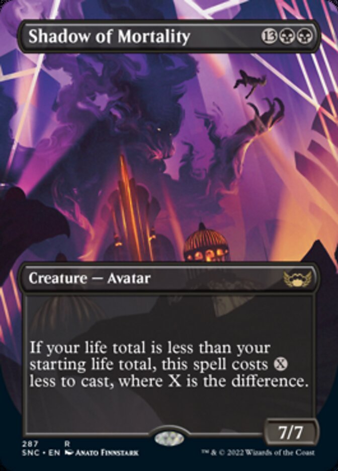 Shadow of Mortality (Borderless Alternate Art) [Streets of New Capenna] MTG Single Magic: The Gathering | Red Claw Gaming