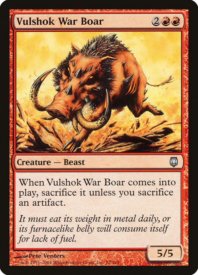 Vulshok War Boar [Darksteel] MTG Single Magic: The Gathering | Red Claw Gaming