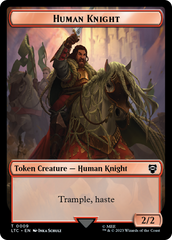 Human Knight // Human Double-Sided Token [The Lord of the Rings: Tales of Middle-Earth Commander Tokens] MTG Single Magic: The Gathering | Red Claw Gaming