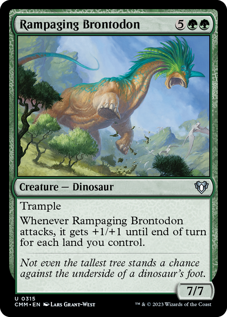 Rampaging Brontodon [Commander Masters] MTG Single Magic: The Gathering | Red Claw Gaming