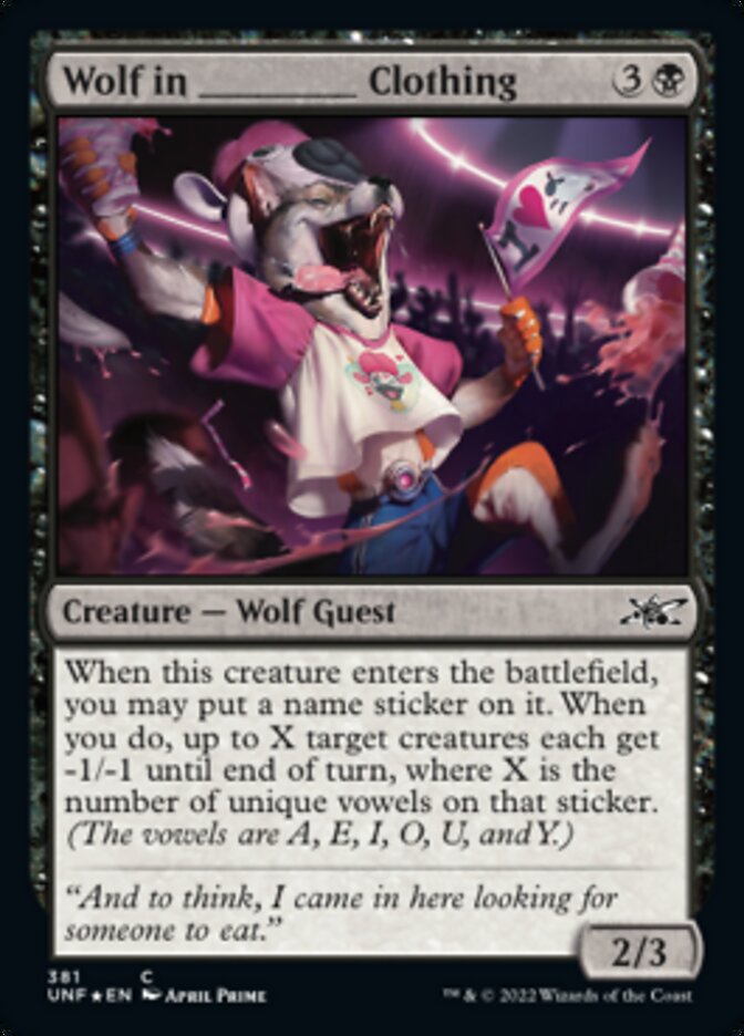 Wolf in _____ Clothing (Galaxy Foil) [Unfinity] MTG Single Magic: The Gathering    | Red Claw Gaming