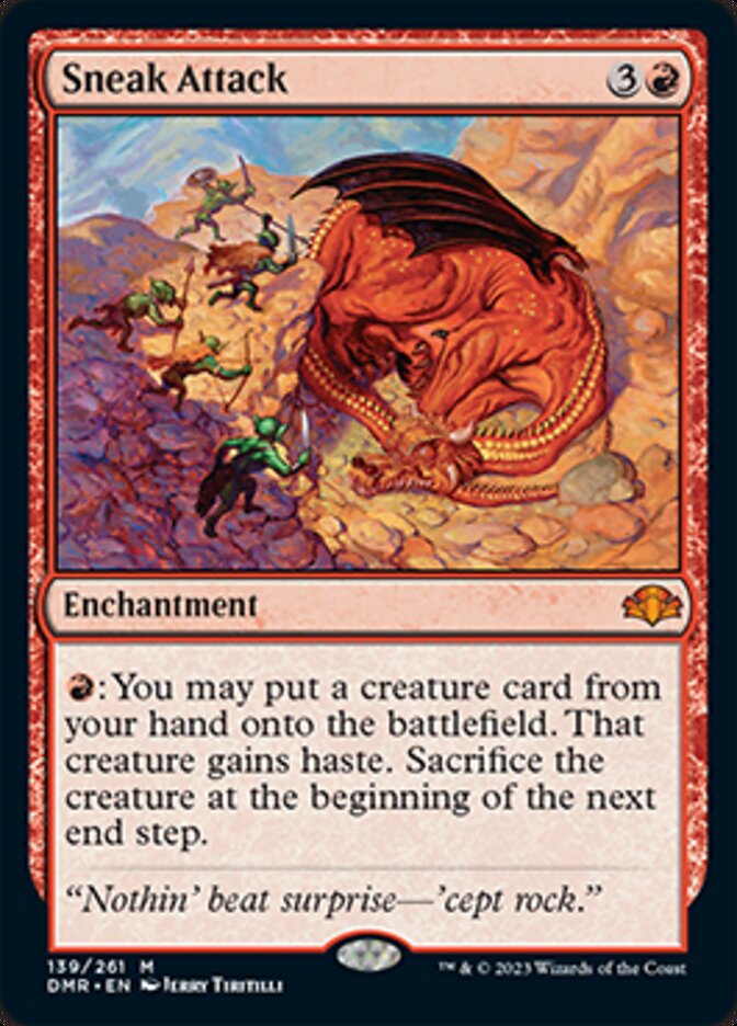 Sneak Attack [Dominaria Remastered] MTG Single Magic: The Gathering | Red Claw Gaming